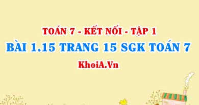 Bài 1.15 trang 15 SGK Toán 7 tập 1 Kết nối tri thức
